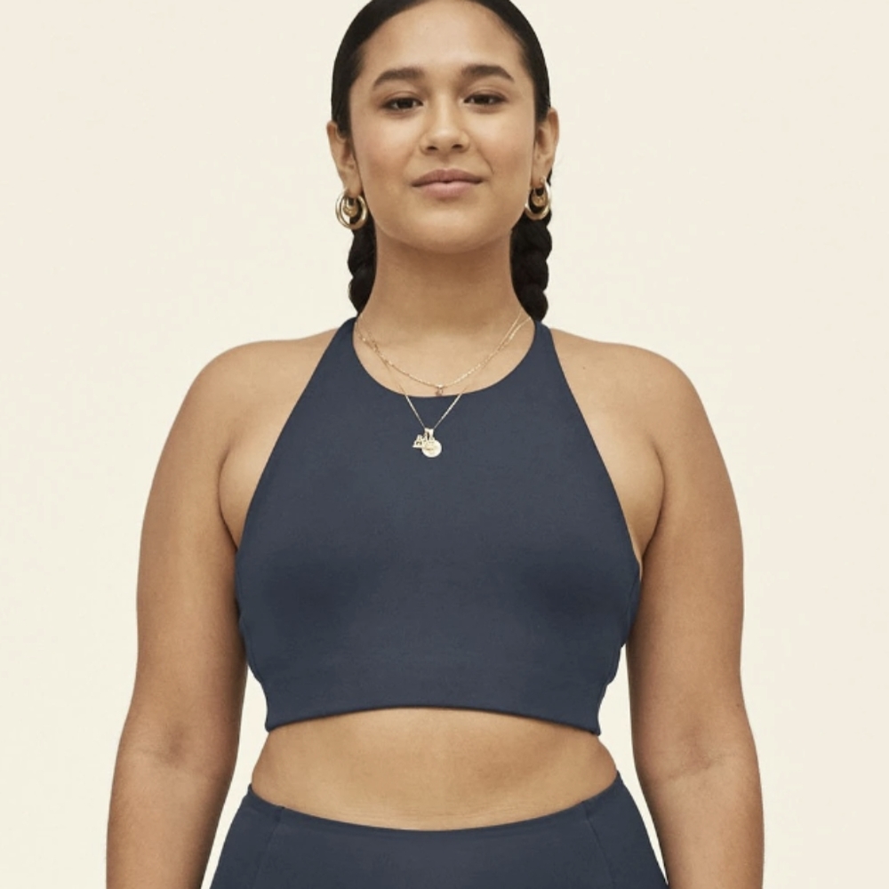 Girlfriend Collective Topanga Bra Midnight XS
